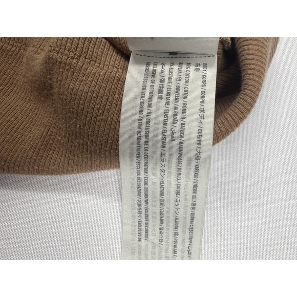 Abercrombie and Fitch A & F Essentials Scoop Neck Cropped Ribbed Tank Brown M - Picture 5 of 7